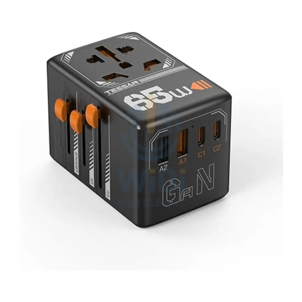 TESSAN Universal Travel Power Adapter - 65W / Black Accessories > Power Adapters