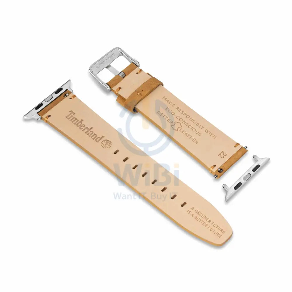 Timberland Ashby Apple Watch Ultra/45/44/42mm Smart Watch 22mm Leather Strap - Wheat Leather Accessories > Smart Watches