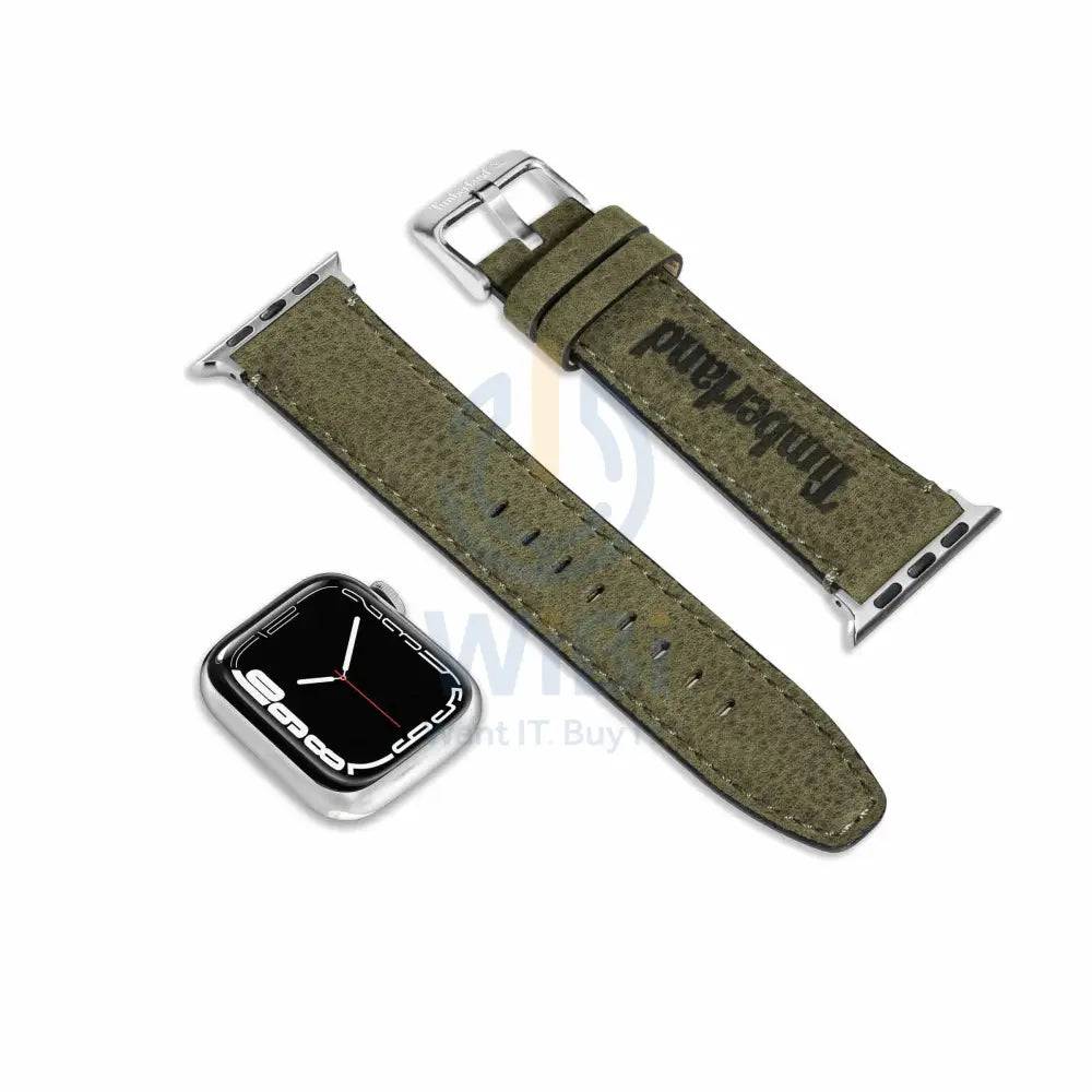 Timberland Barnesbrook Apple Watch 38/40/41mm Smart Watch 20mm Leather Strap - Green Leather Accessories > Smart