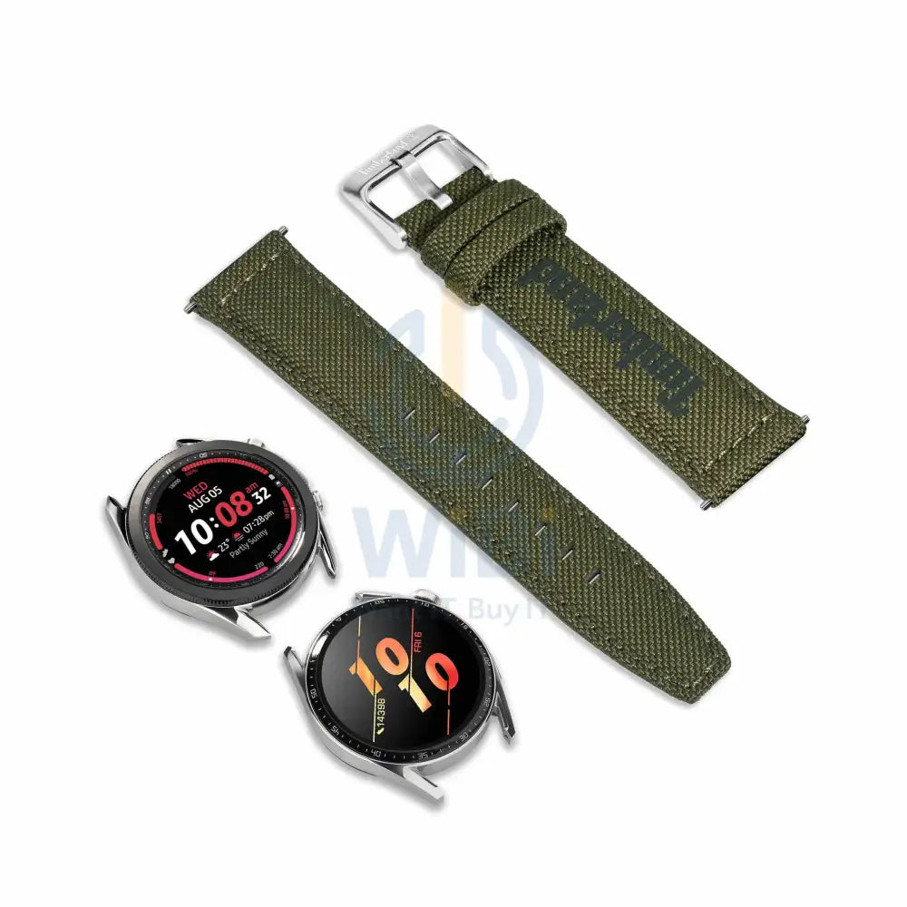 Timberland Sapo Apple Watch Ultra/45/44/42mm Smart Watch 22mm Leather Strap - Green Fabric Accessories > Smart Watches