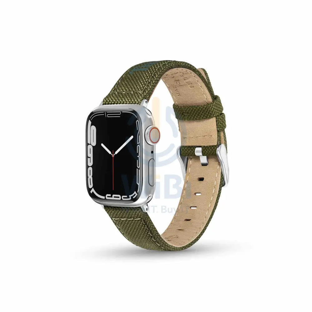 Timberland Sapo Apple Watch Ultra/45/44/42mm Smart Watch 22mm Leather Strap - Green Fabric Accessories > Smart Watches