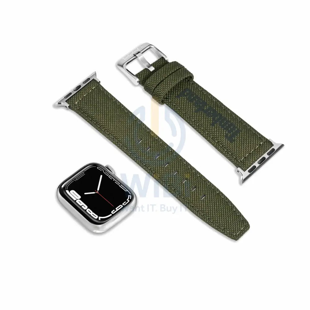Timberland Sapo Apple Watch Ultra/45/44/42mm Smart Watch 22mm Leather Strap - Green Fabric Accessories > Smart Watches