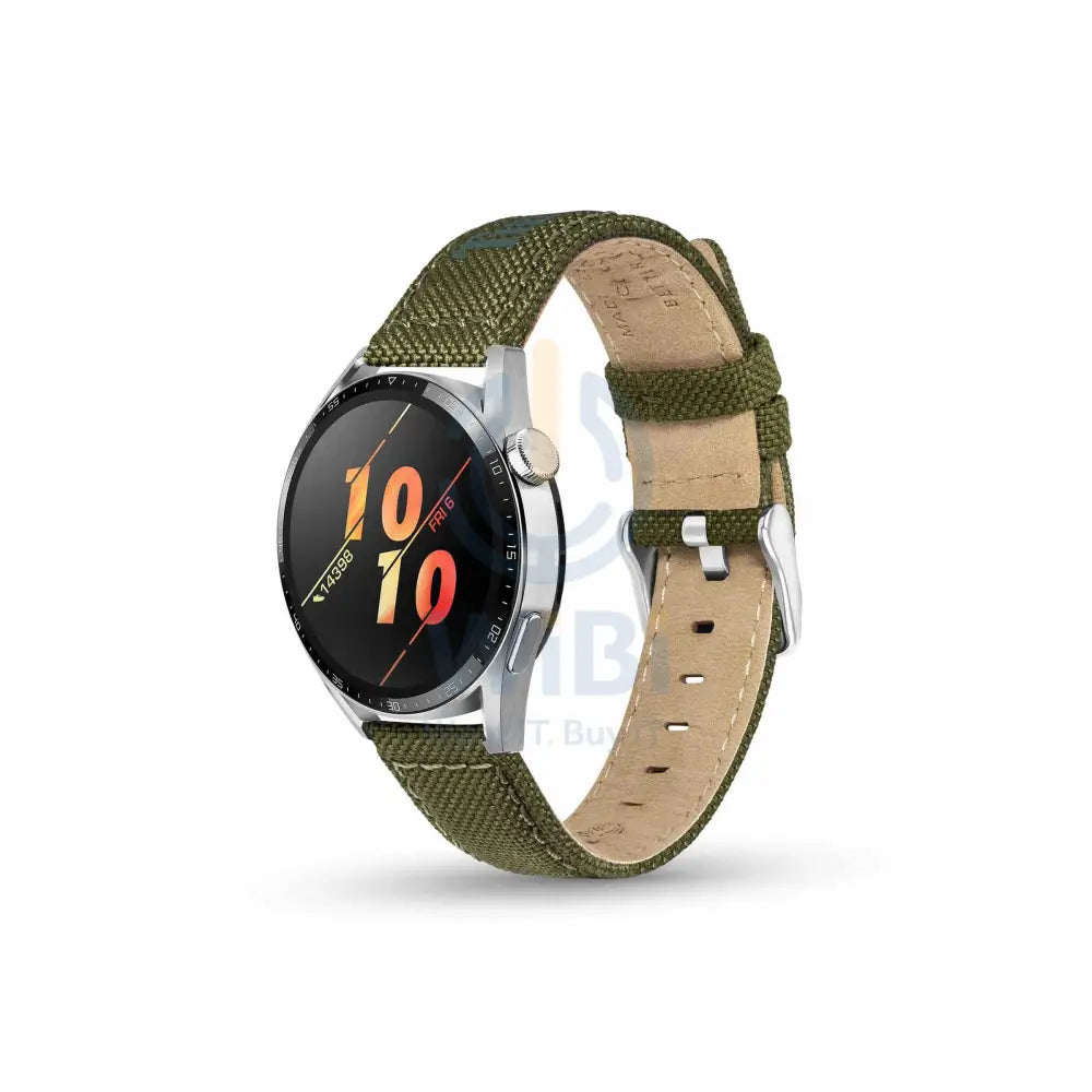 Timberland Sapo Apple Watch Ultra/45/44/42mm Smart Watch 22mm Leather Strap - Green Fabric Accessories > Smart Watches
