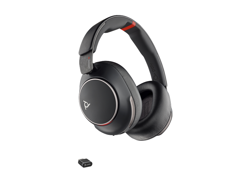 HP HP Poly Voyager Surround 85 UC USB-C Headset - USB-C/A Adapter / Charging Stand / Black