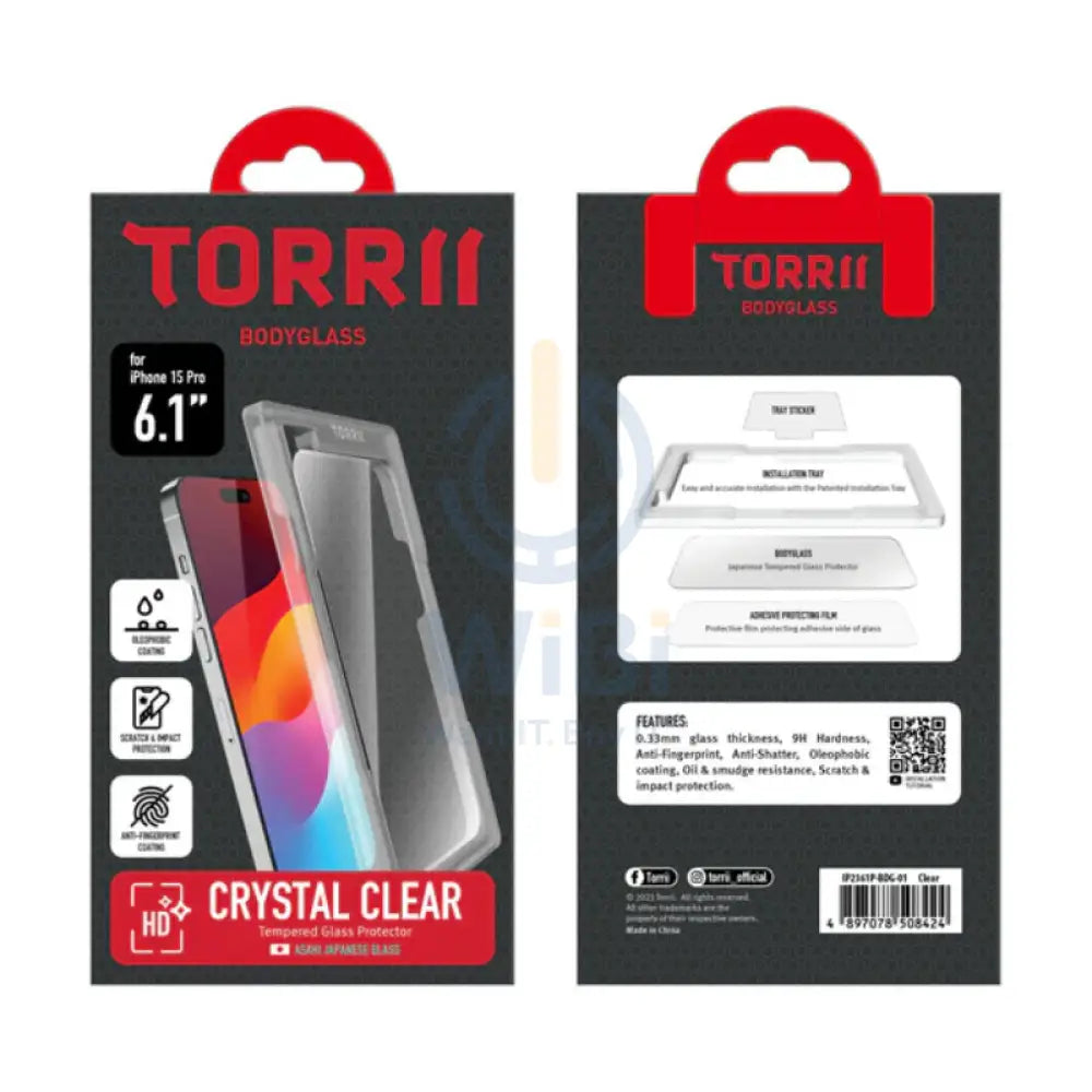 Torrii Body Glass Screen Protector - Apple iPhone 15 Pro / Clear Accessories > Mobiles & Tablets > Mobiles > Screen