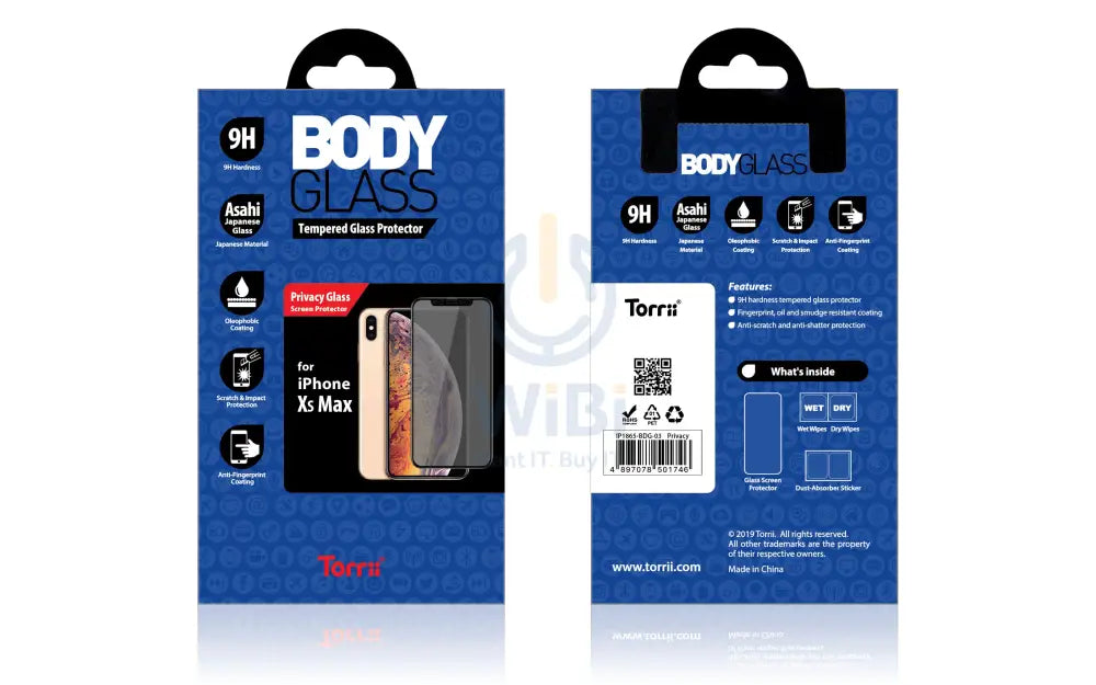 Torrii Bodyglass For iPhone Xs Max - Privacy Accessories > Mobiles & Tablets > Mobiles > Screen Protectors & Covers