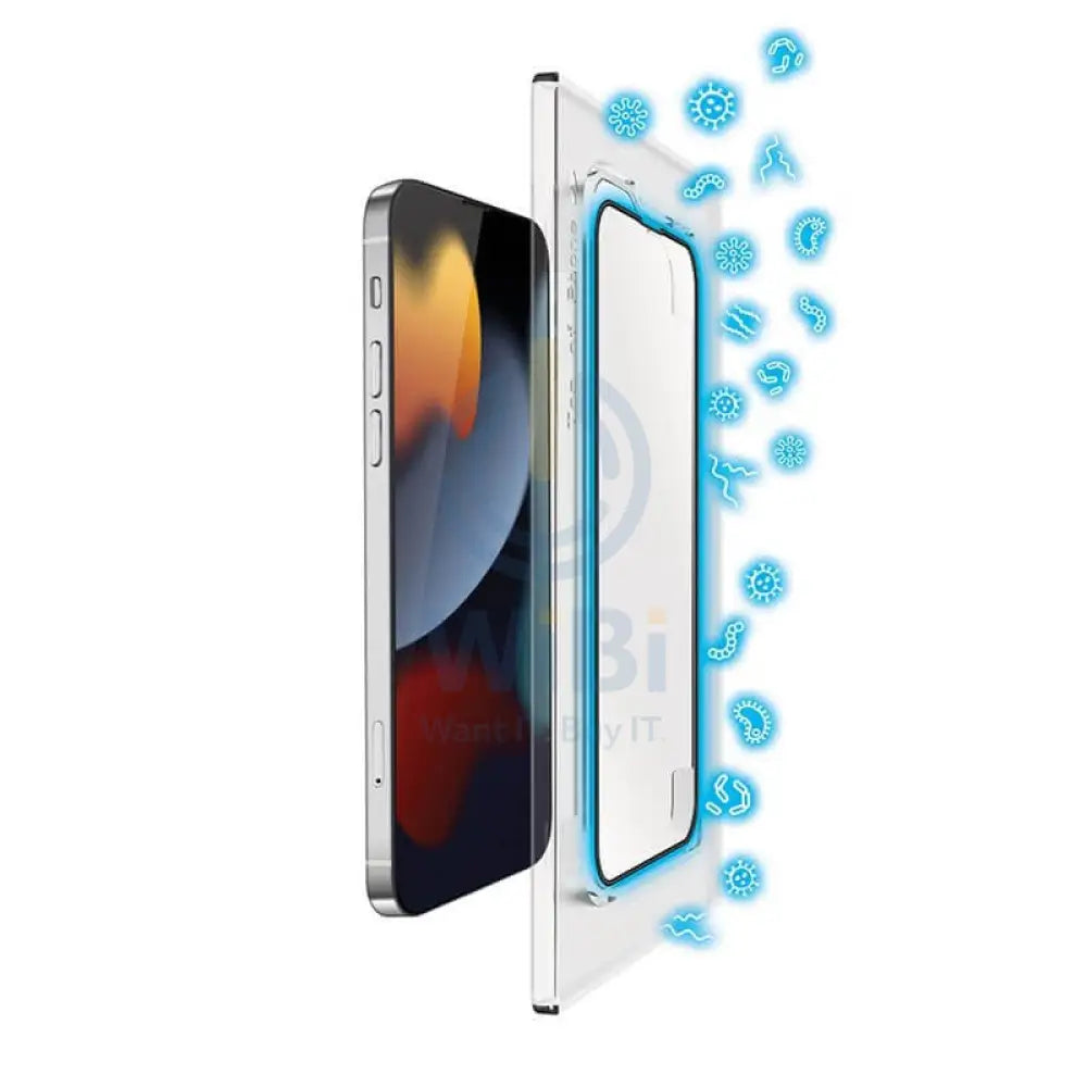 Torrii Bodyglass Full Coverage + Silicon Frame Screen Protector - iPhone 13 & 13 Pro / Anti-bacterial Coating / Black
