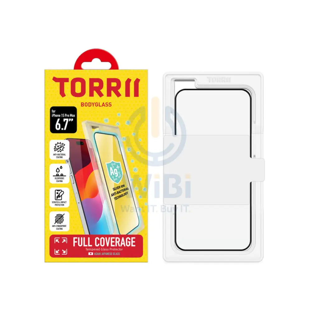 Torrii Bodyglass Screen Protector - Apple iPhone 15 Pro Max / Black Accessories > Mobiles & Tablets > Mobiles > Screen