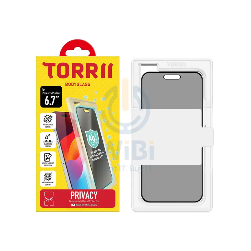 Torrii Bodyglass Screen Protector - Apple iPhone 15 Pro Max / Privacy Black Accessories > Mobiles & Tablets > Mobiles >