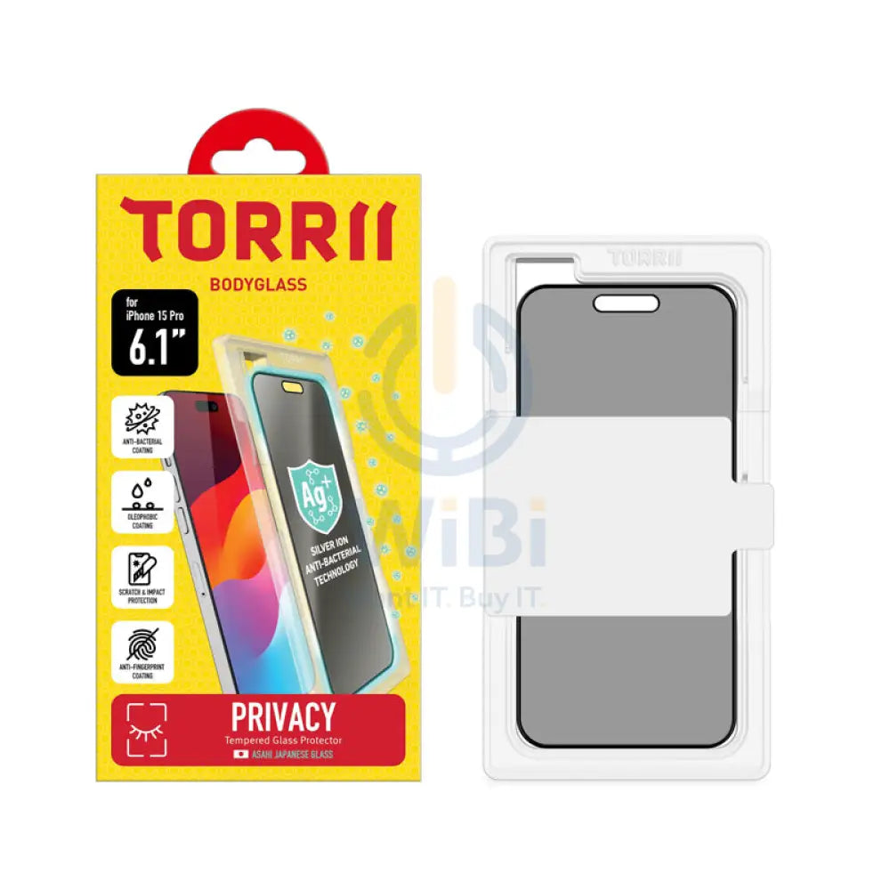 Torrii Bodyglass Screen Protector - Apple iPhone 15 Pro / Privacy Black Accessories > Mobiles & Tablets > Mobiles >