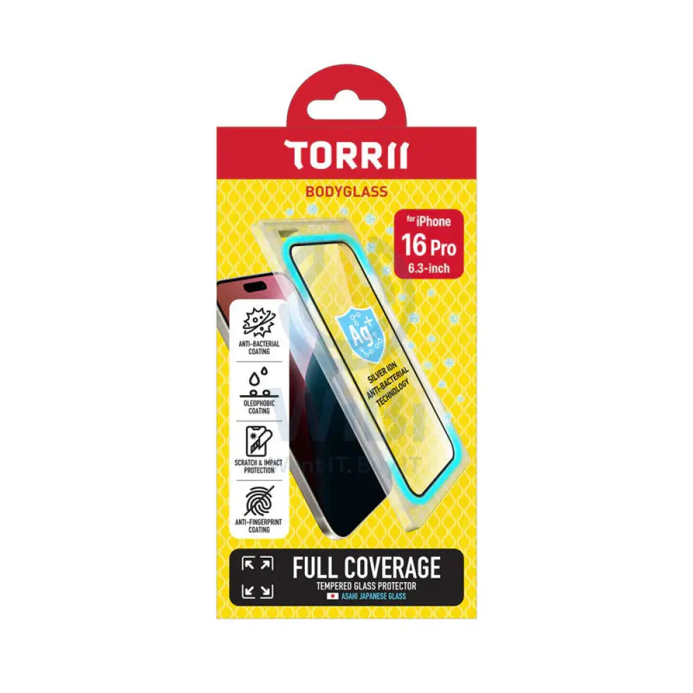 Torrii Bodyglass Screen Protector Tempered Glass - Apple iPhone 16 Pro (6.3”) / Black Accessories > Mobiles & Tablets >