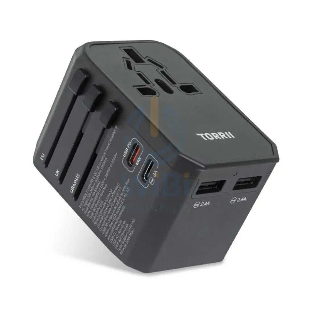Torrii Bolt Universal Travel Adapter III – USB-PD / QC 3.0 / Black Accessories > Power Adapters