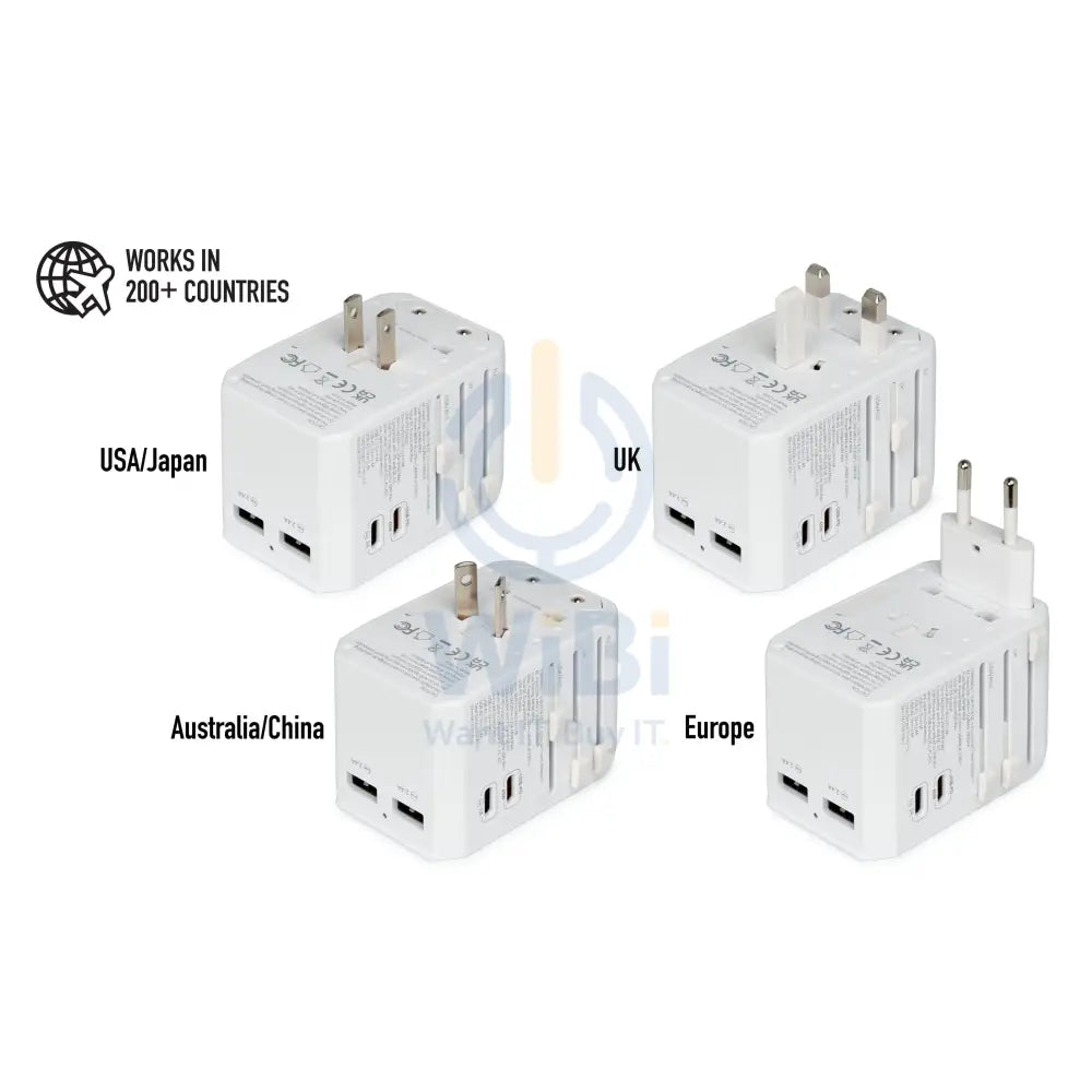 Torrii Bolt Universal Travel Adapter III – USB-PD / QC 3.0 / White Accessories > Power Adapters