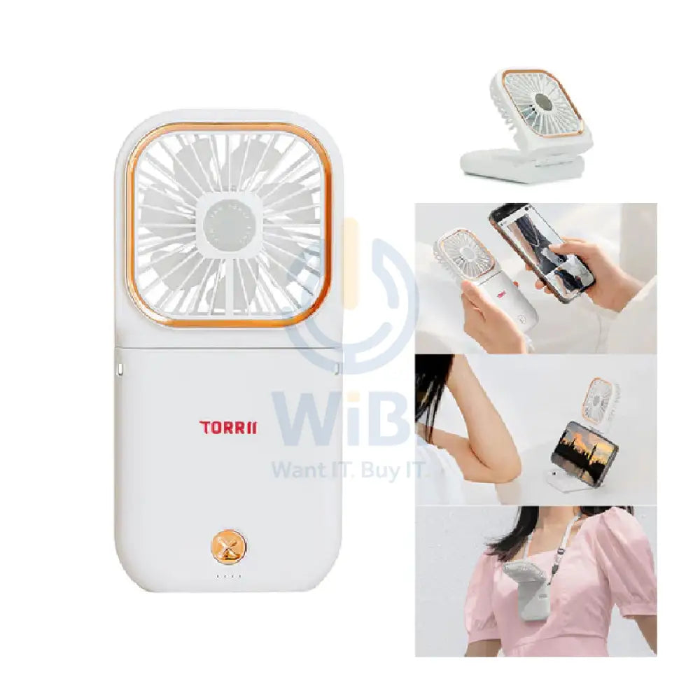 Torrii Cool Foldable Neck Fan with Powerbank - 3000mAh / White Accessories > Power Bank