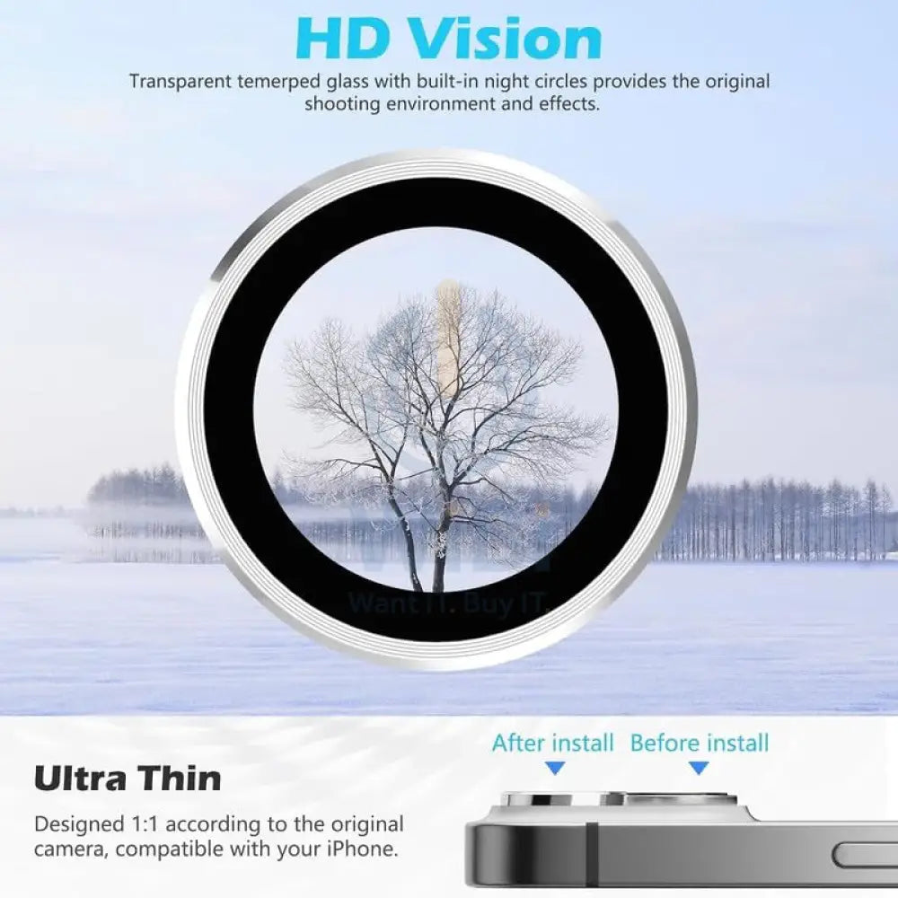 Torrii Individual Aluminium Ring Camera Lens Protector - Apple iPhone 15 / Apple iPhone 15 Plus / Silver Accessories >