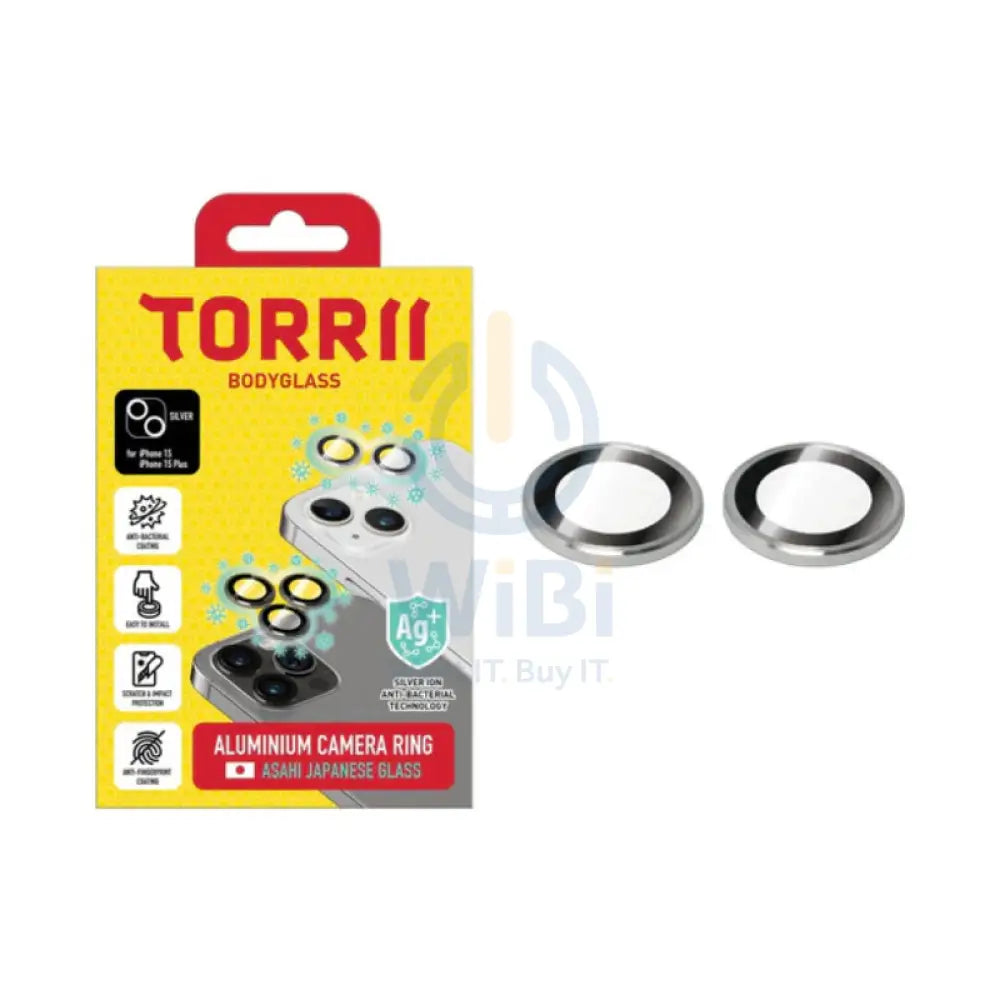 Torrii Individual Aluminium Ring Camera Lens Protector - Apple iPhone 15 / Apple iPhone 15 Plus / Silver Accessories >