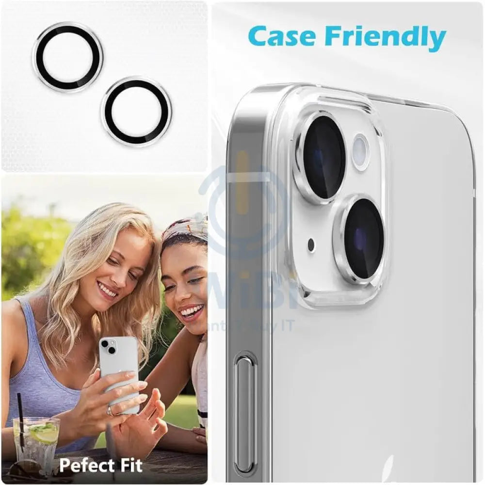 Torrii Individual Aluminium Ring Camera Lens Protector - Apple iPhone 15 / Apple iPhone 15 Plus / Silver Accessories >