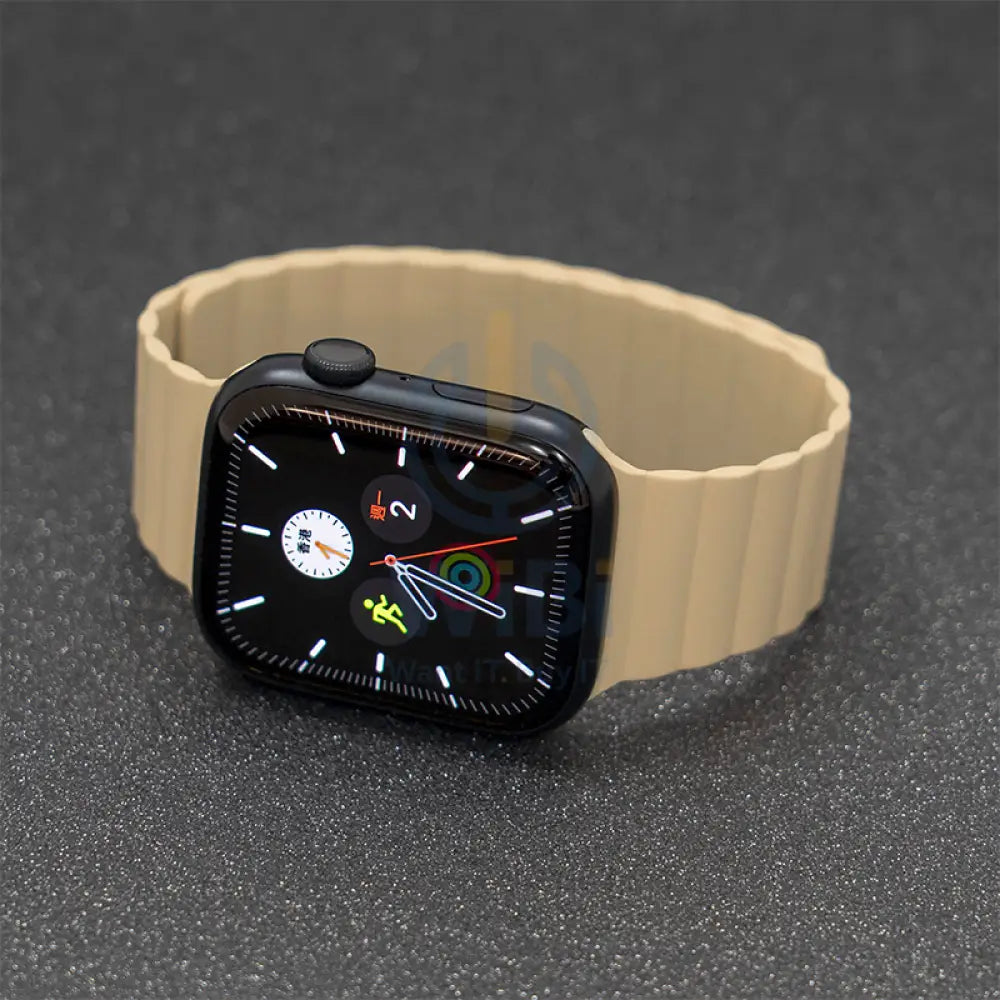 Torrii Saturn Silicone Magnetic Apple Watch Band For 49 / 45 / 44 / 42 mm - Cream Accessories > Smart Watches > Straps