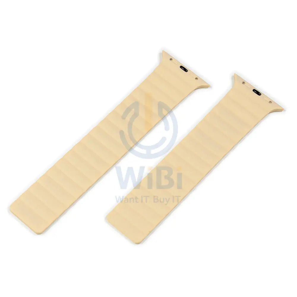 Torrii Saturn Silicone Magnetic Apple Watch Band For 49 / 45 / 44 / 42 mm - Cream Accessories > Smart Watches > Straps