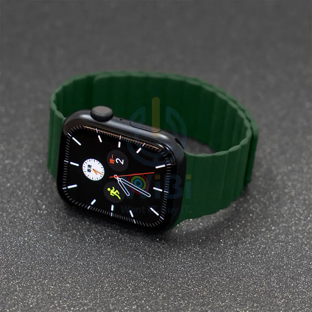 Torrii Saturn Silicone Magnetic Apple Watch Band For 49 / 45 / 44 / 42 mm - Forest Green Accessories > Smart Watches >