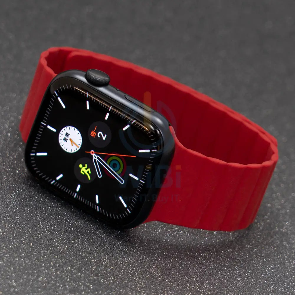 Torrii Saturn Silicone Magnetic Apple Watch Band For 49 / 45 / 44 / 42 mm - Red Accessories > Smart Watches > Straps