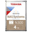 Toshiba N300 NAS Hard Drive - 4TB / 3.5-inch / SATA / 7200 RPM / 256MB Buffer Storage > NAS Hard Drives