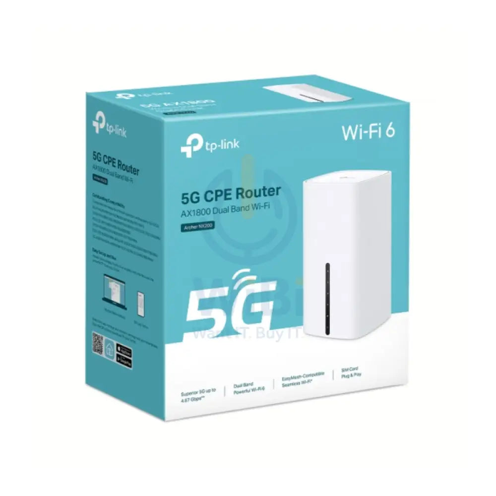 TP-Link (Archer NX200) 5G AX1800 Wireless Dual-Band Gigabit Router - 5 GHz(1201 Mbps) / WAN / LAN Networking Products >