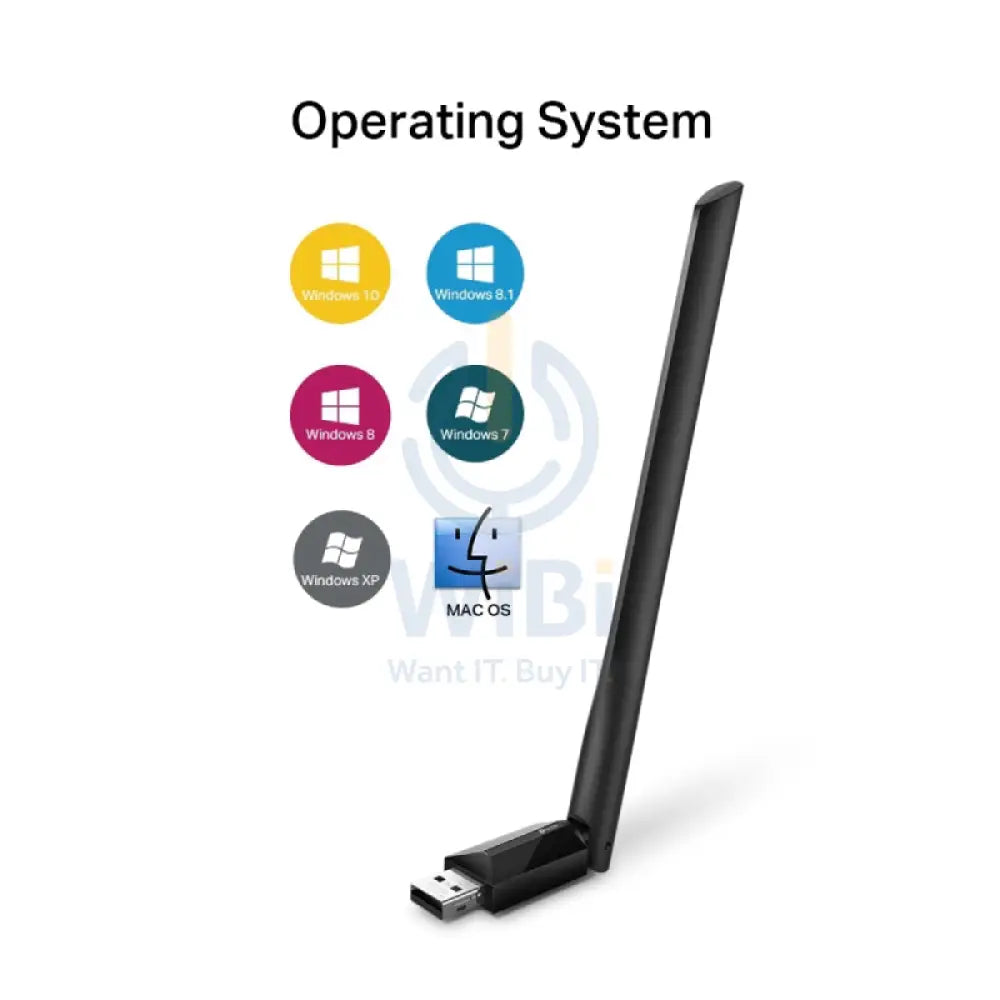 TP-Link (Archer T2U Plus) AC600 High Gain Wireless Dual Band USB Adapter - 5GHz(433 Mbps) / USB Networking Products >