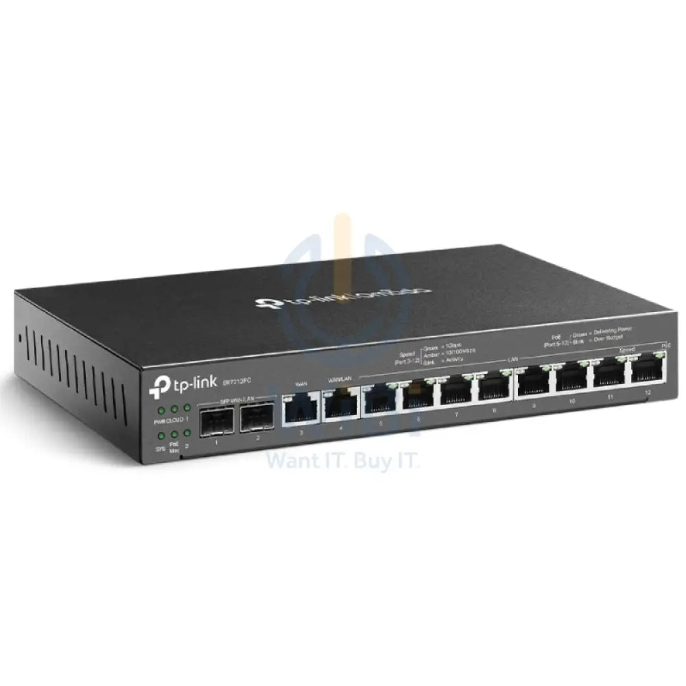 TP-Link (ER7212PC) Omada 3-in-1 Gigabit VPN Router - 8 Ports PoE / Gigabit WAN / Gigabit LAN Networking Products >