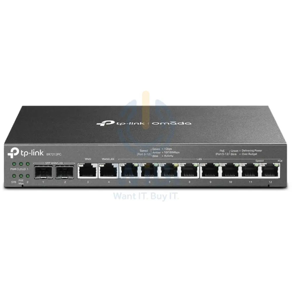 TP-Link (ER7212PC) Omada 3-in-1 Gigabit VPN Router - 8 Ports PoE / Gigabit WAN / Gigabit LAN Networking Products >