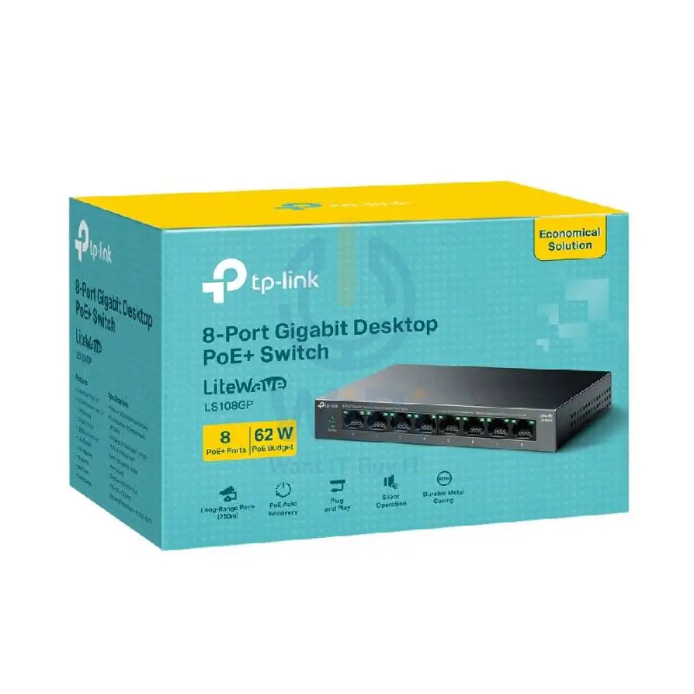 TP-Link (LS108GP) 8-Port Desktop Switch - 1000Mbps / LAN Networking Products > Switches