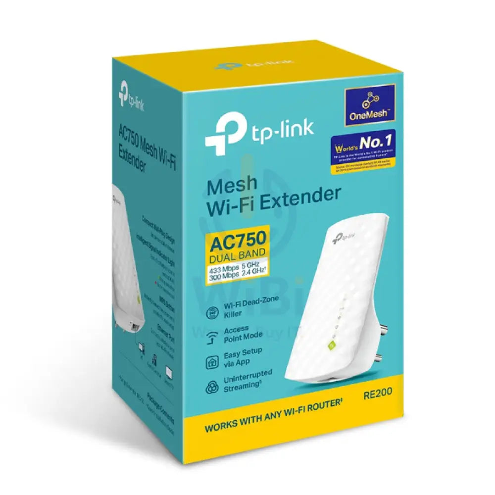 TP-Link (RE200) AC750 Wi-Fi Range Extender - 5GHz (433Mbps) / LAN Networking Products > Wireless Access Point