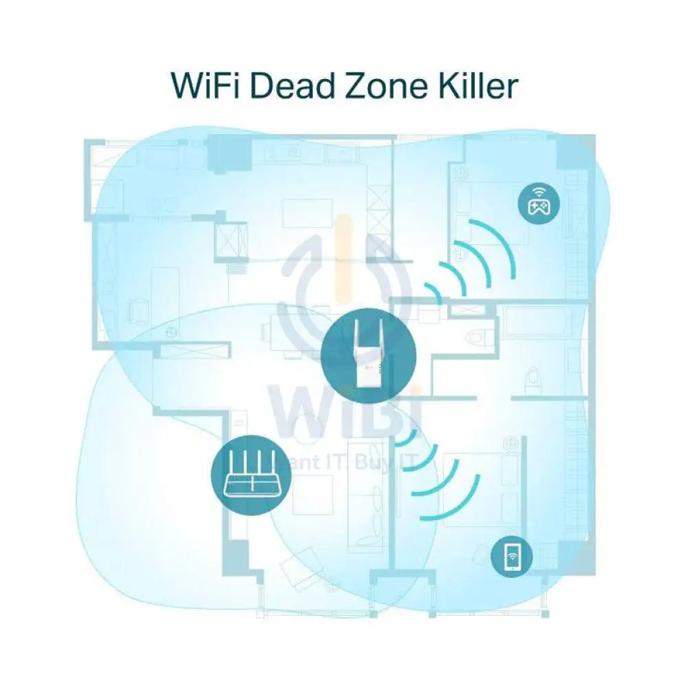 TP-Link RE605X Wi-Fi Range Extender - 1800 Mbps / 2.40GHz, 5.0GHz / 1x RJ-45