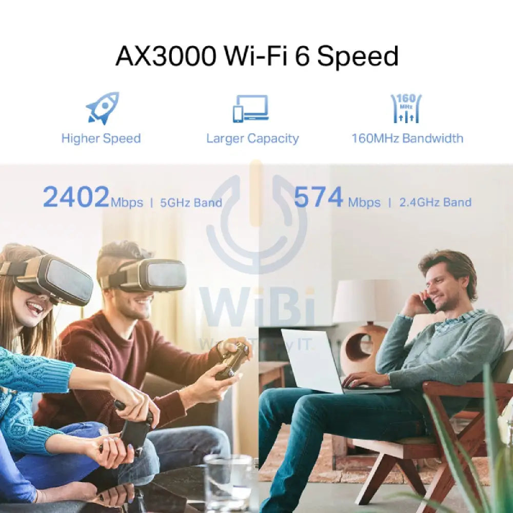 TP-Link RE705X (AX3000) Mesh Dual-Band WiFi 6 Extender - 5GHz (2402 Mbps) / Gigabit LAN Networking Products > Wireless