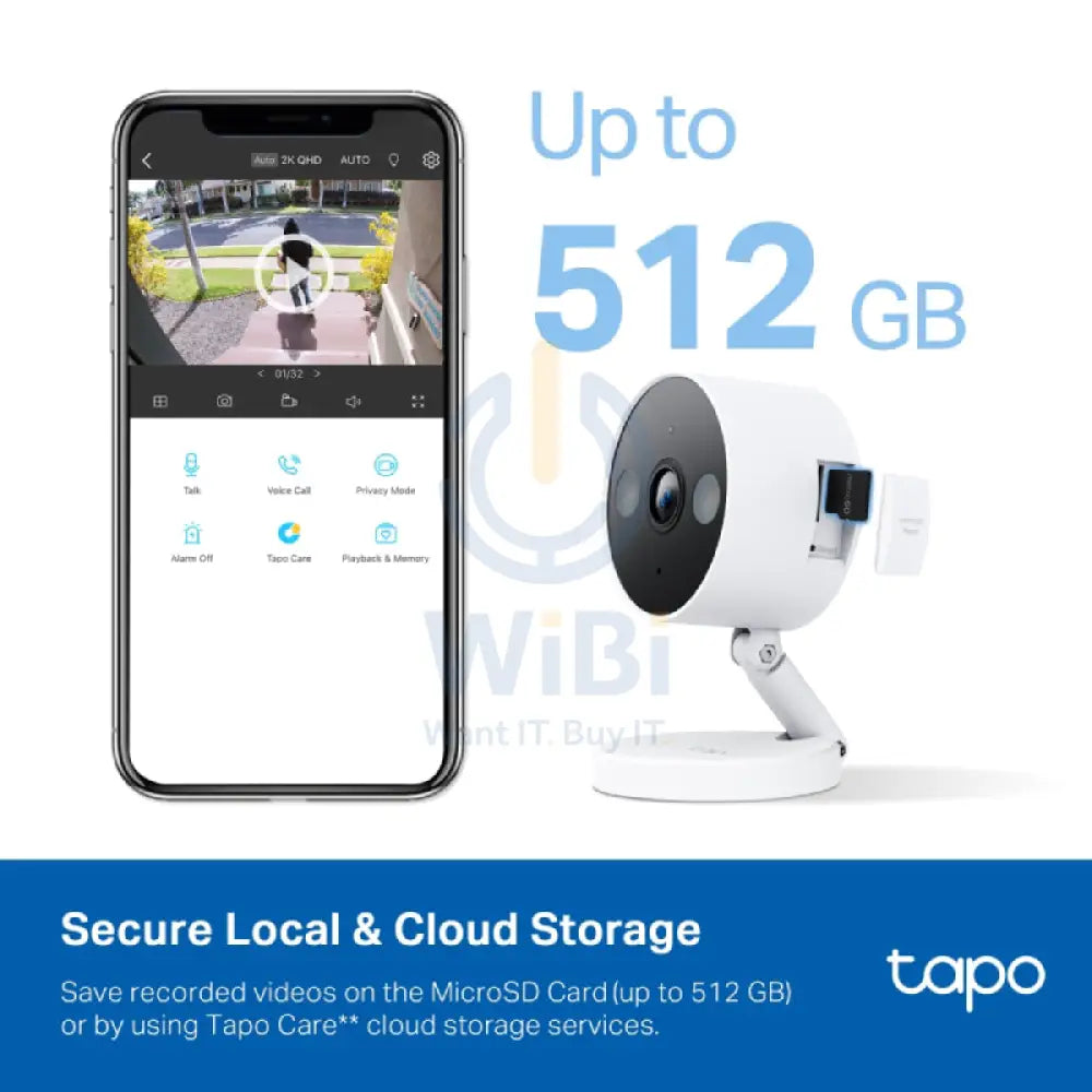 TP-Link (TAPO C120) Tapo Indoor/Outdoor Wi-Fi Home Security Camera - 2K QHD 4MP / 12x Digital Zoom Cameras > Security