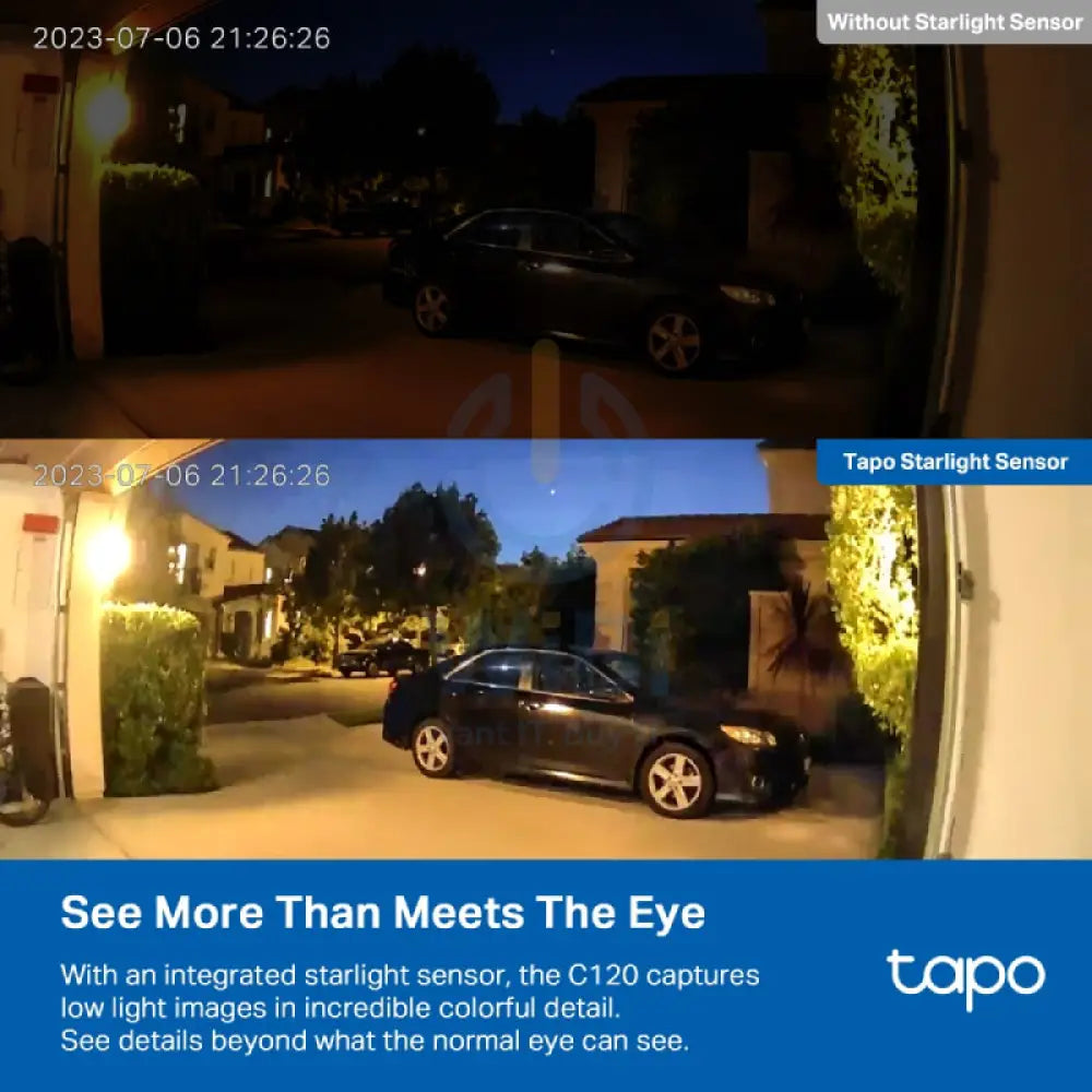 TP-Link (TAPO C120) Tapo Indoor/Outdoor Wi-Fi Home Security Camera - 2K QHD 4MP / 12x Digital Zoom Cameras > Security