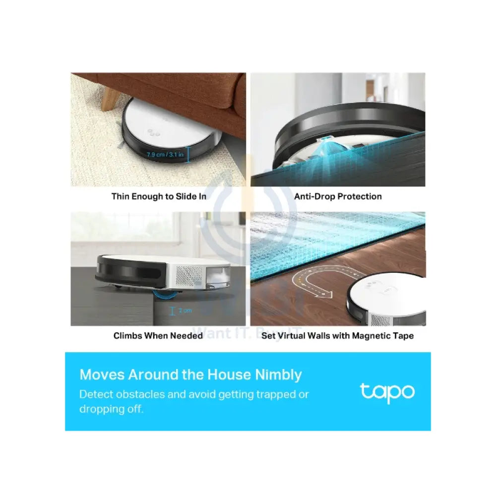 TP-Link (Tapo RV10 Lite) Robot Vacuum - 2600 mAh / 4-Level Accessories > Smart Devices
