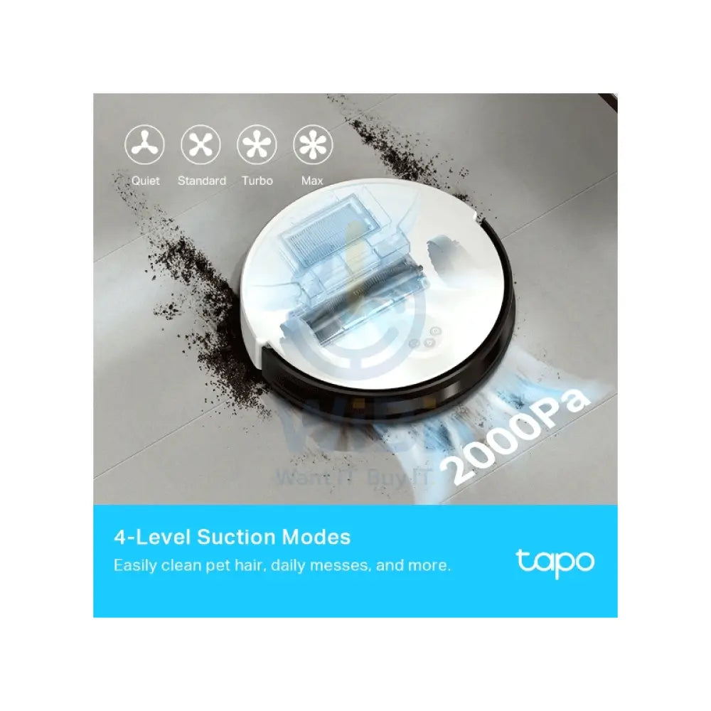 TP-Link (Tapo RV10 Lite) Robot Vacuum - 2600 mAh / 4-Level Accessories > Smart Devices