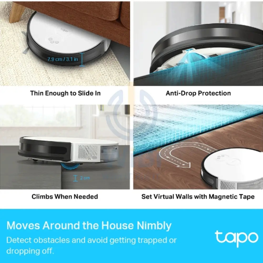 TP-Link (Tapo RV10 Plus) Robot Vacuum & Mop + Smart Auto-Empty Dock - 2600 mAh / 4 levels Accessories > Smart Devices