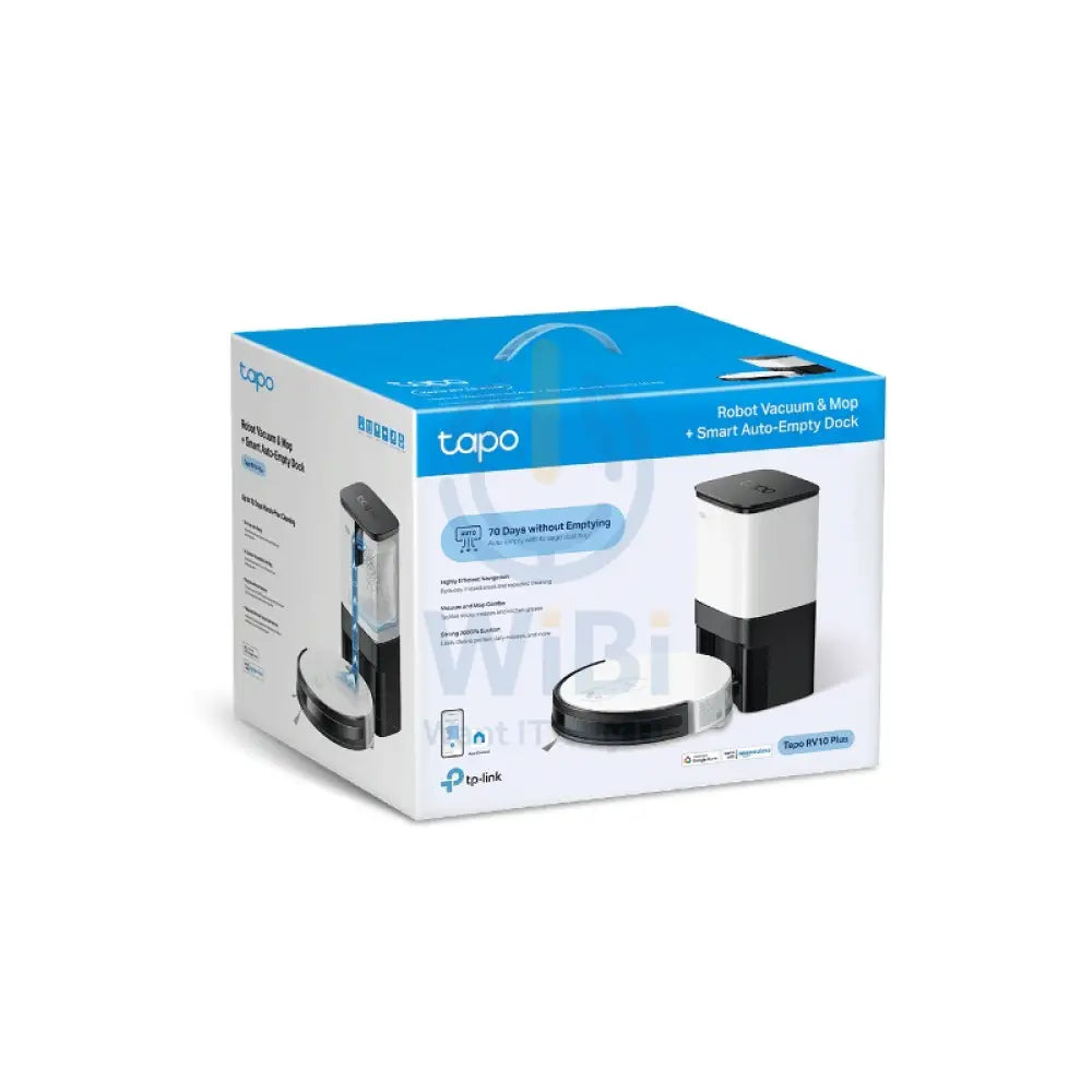 TP-Link (Tapo RV10 Plus) Robot Vacuum & Mop + Smart Auto-Empty Dock - 2600 mAh / 4 levels Accessories > Smart Devices