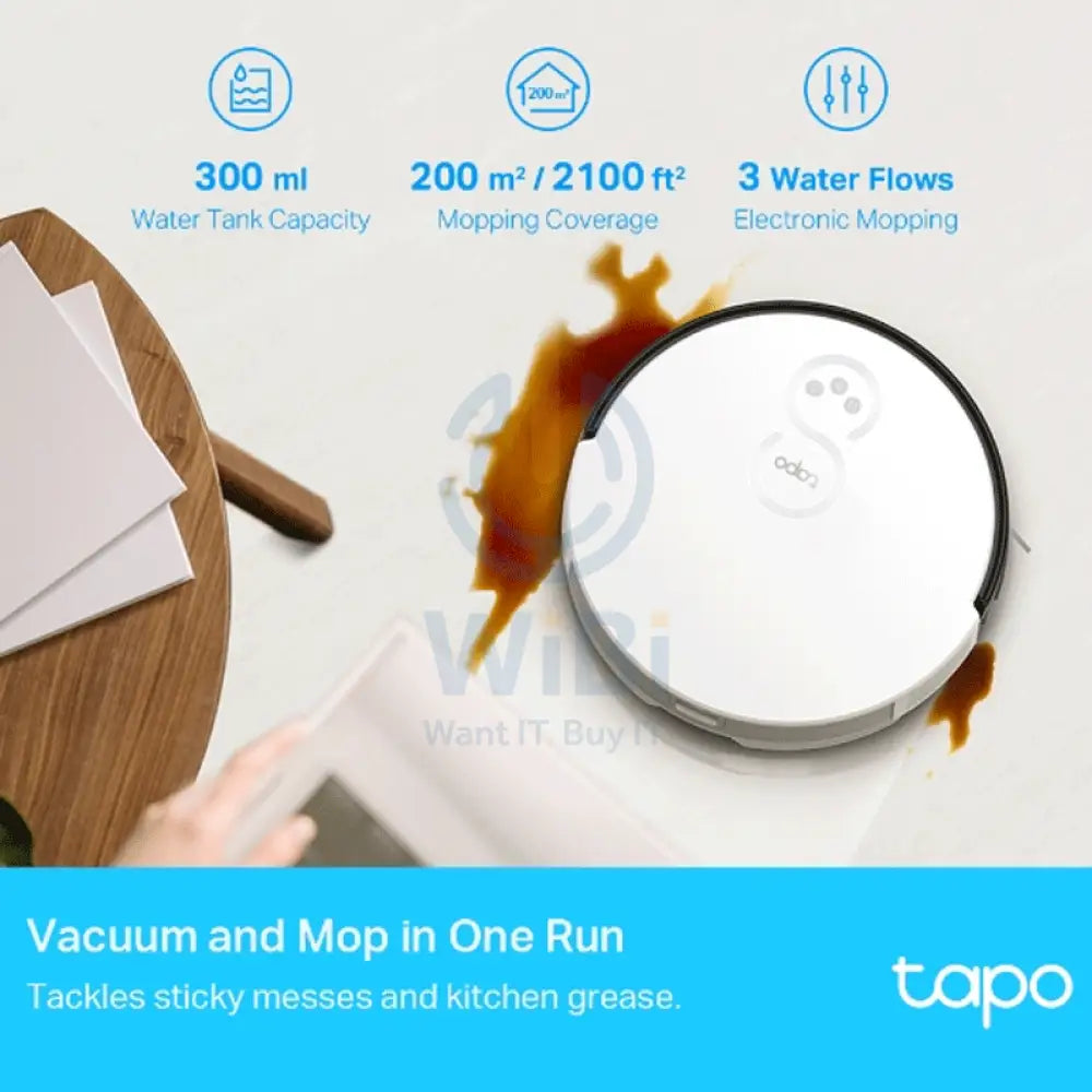 TP-Link (Tapo RV10 Plus) Robot Vacuum & Mop + Smart Auto-Empty Dock - 2600 mAh / 4 levels Accessories > Smart Devices
