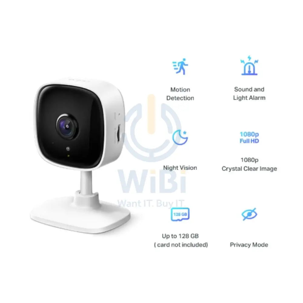 TP-Link (TAPO TC60) Home Security Wi-Fi Camera - H.264 / 1080p Full HD / 2.4 GHz - White Cameras > Security Cameras