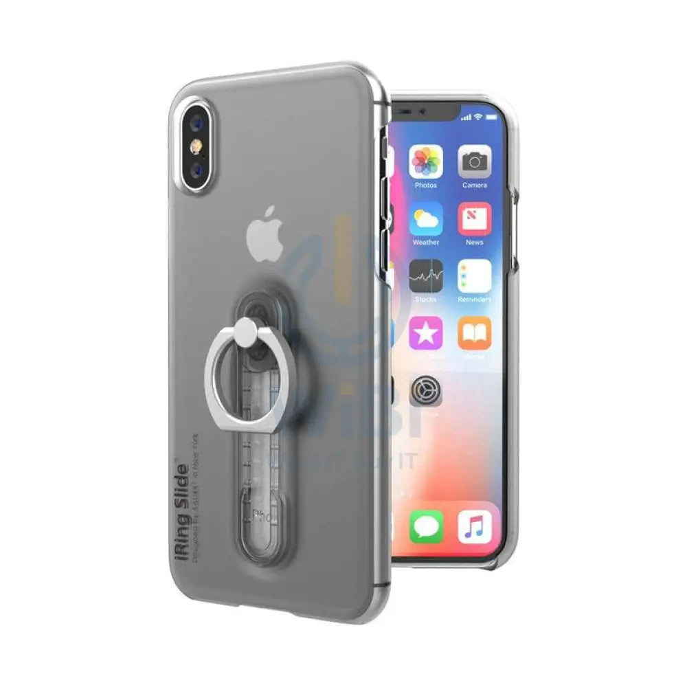 TPU Transparent Case - iPhone X / Ring Stand / Clear