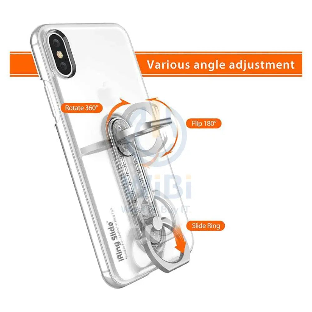 TPU Transparent Case - iPhone X / Ring Stand / Clear