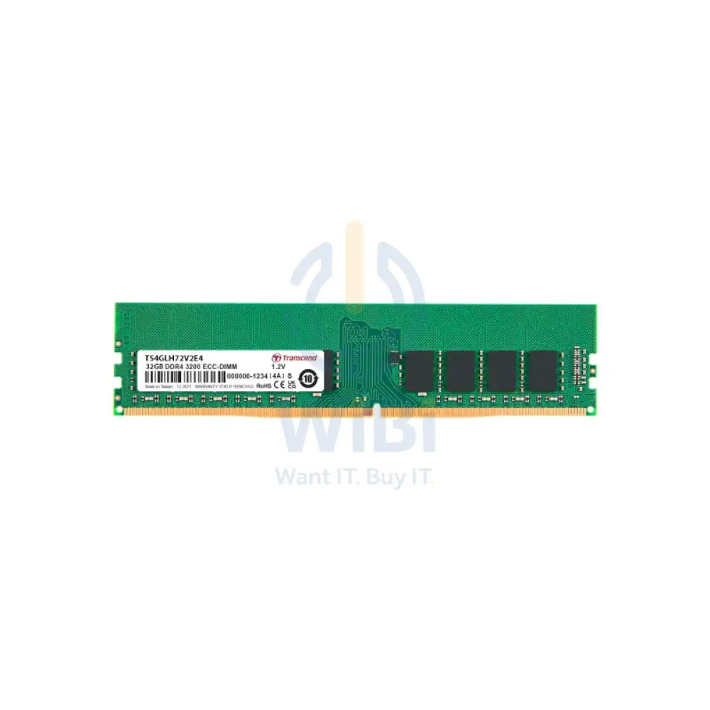 Transcend Long-DIMM Memory - 32GB / DDR4-3200 ECC / Memory Module Accessories > Memory > Desktop Memory