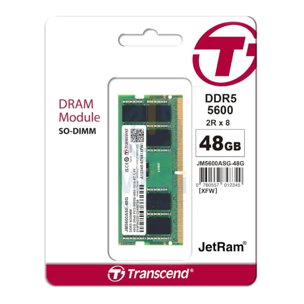 Transcend SO-DIMM Memory - 48GB / DDR5 / Memory Module Accessories > Memory > Laptop Memory