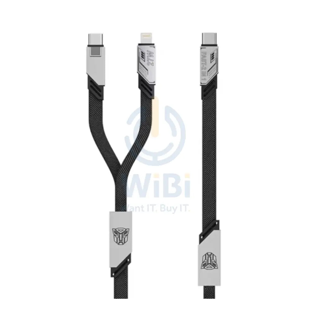 Transformers TF-A09 PD Two-In-One Fast Charging Data Cable - 1.2 Meter / Gray Accessories > Cables & Converters > Cables
