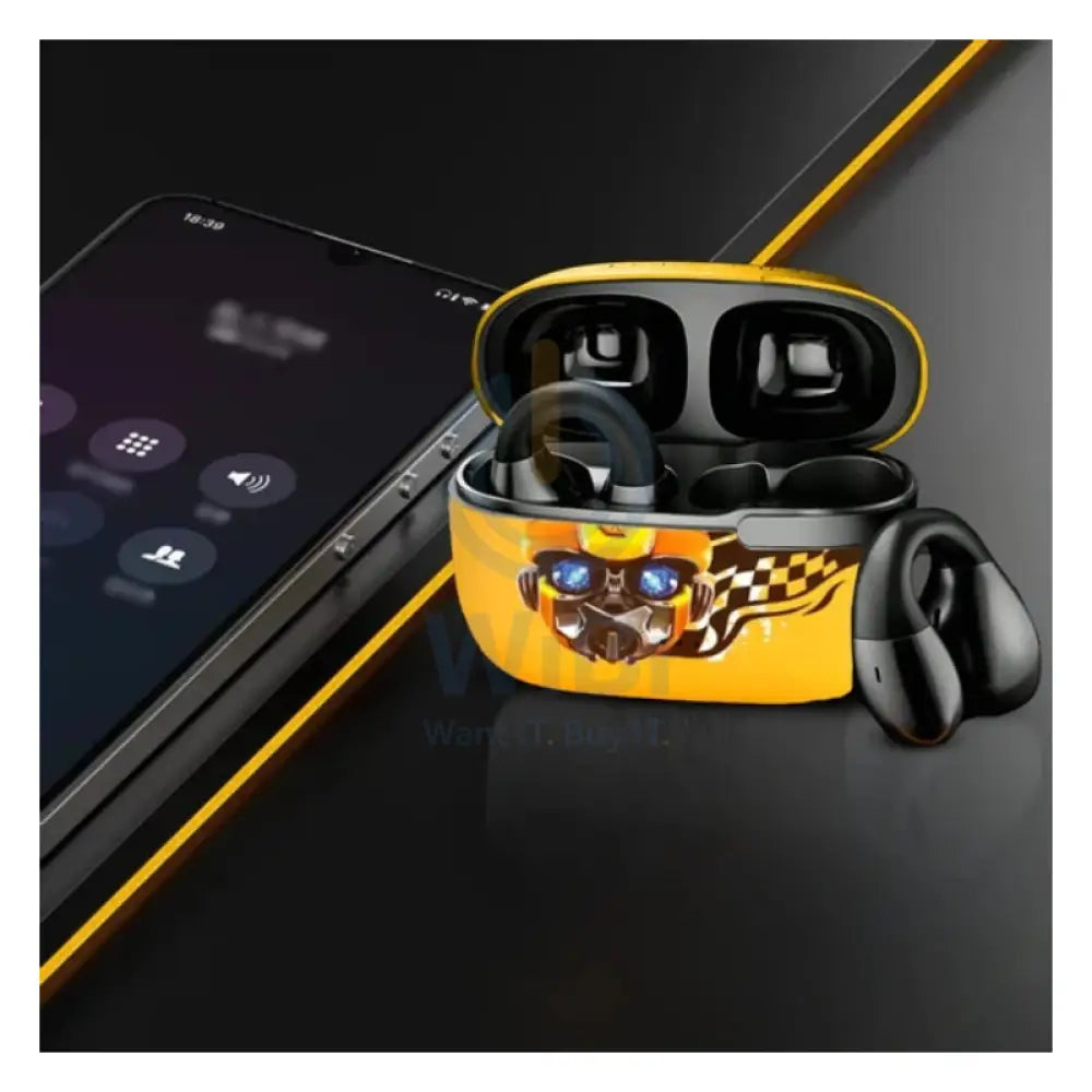 Transformers TF-T05 Wireless Bluetooth Earbuds - Yellow Accessories > Audio > Headphones