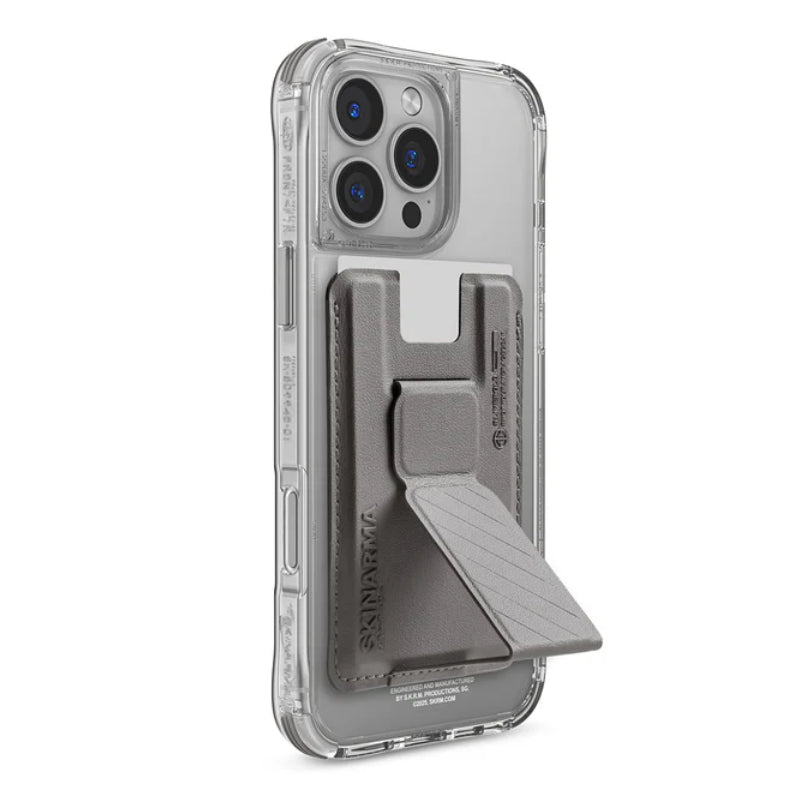SKINARMA SAIDO Mag-Charge With KADO Card Holder - iPhone 16 Pro / Titanium (Prime Edition) Accessories > Mobiles &