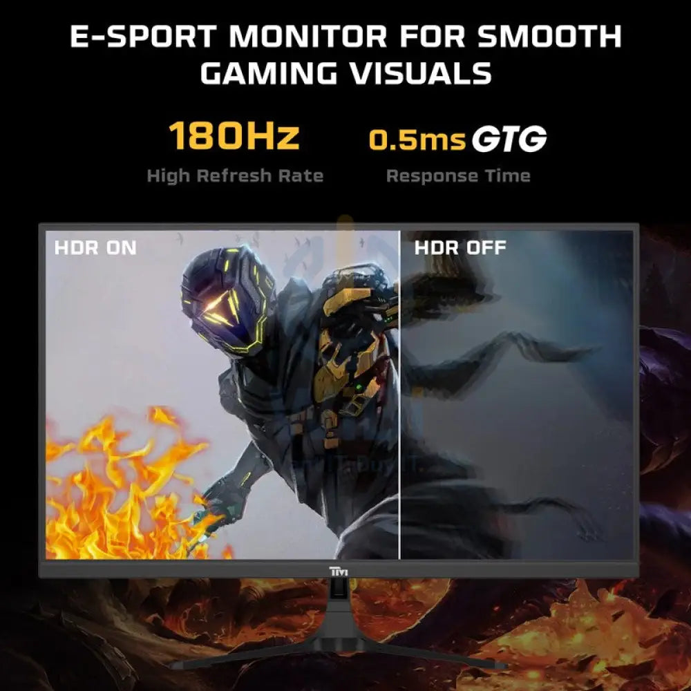 Twisted Minds 24’’ FHD FAST IPS / 180Hz / 0.5ms / HDMI 2.0 Gaming Monitor - Black Monitors & Projectors > Monitors >